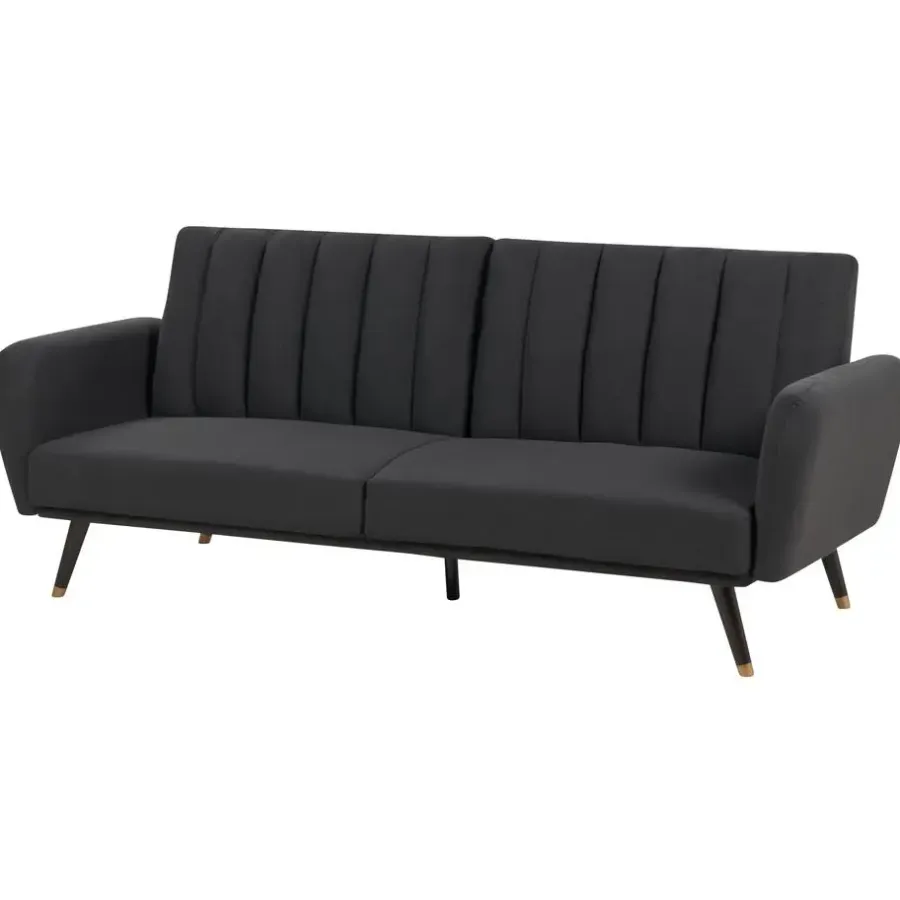 Beliani VIMMERBY - Slaapbank - Zwart - Polyester