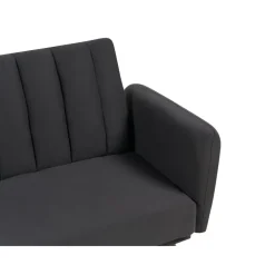 Beliani VIMMERBY - Slaapbank - Zwart - Polyester