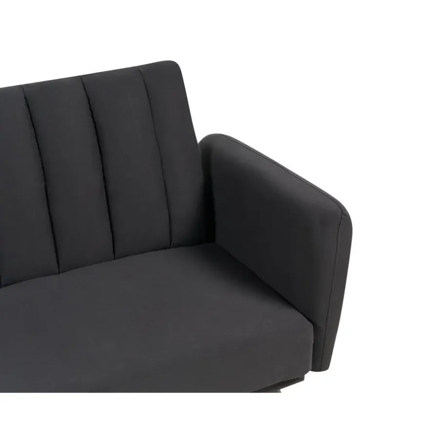Beliani VIMMERBY - Slaapbank - Zwart - Polyester