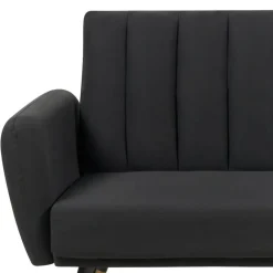 Beliani VIMMERBY - Slaapbank - Zwart - Polyester