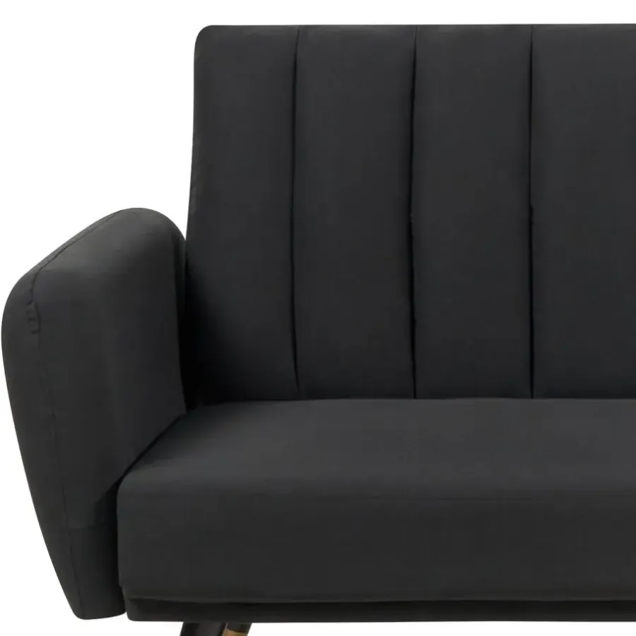 Beliani VIMMERBY - Slaapbank - Zwart - Polyester