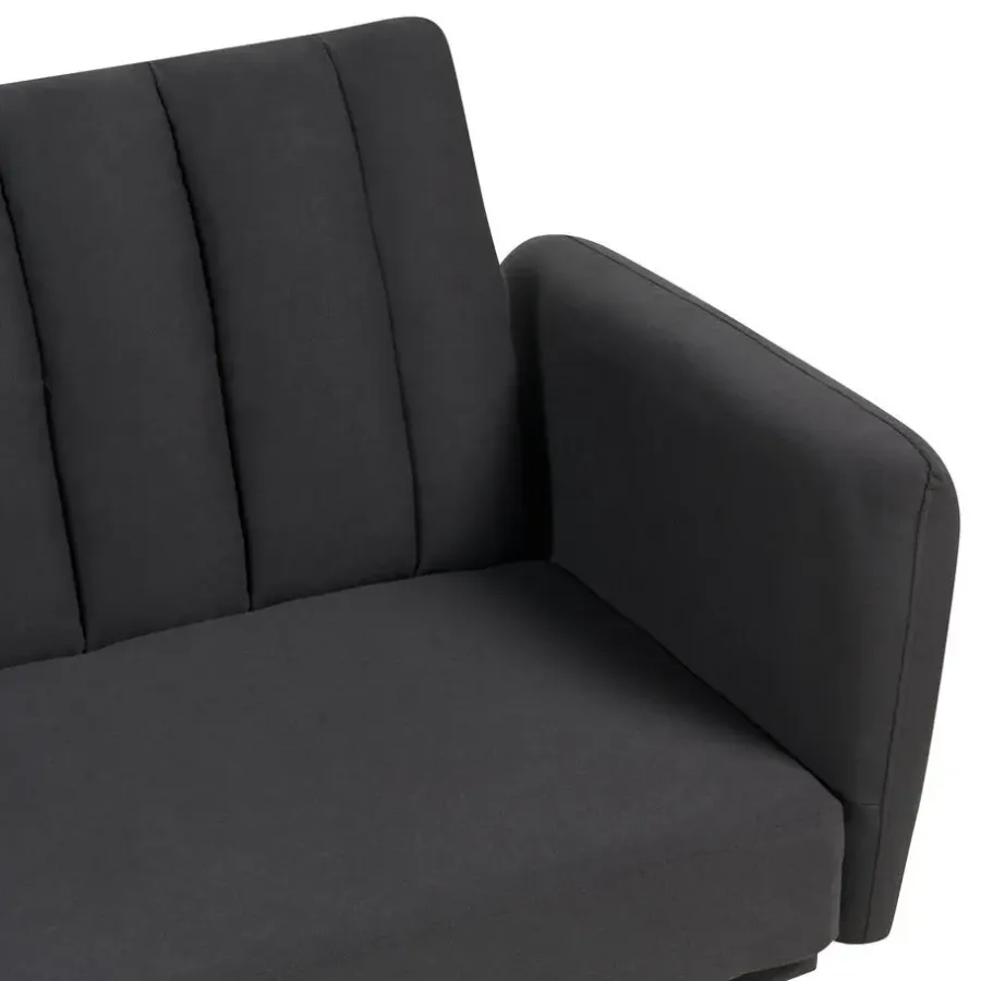 Beliani VIMMERBY - Slaapbank - Zwart - Polyester