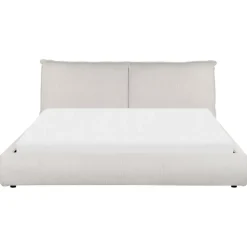 2-Persoons Bedden-Beliani VINAY - Tweepersoonsbed - Beige - 180 x 200 cm - Corduroy