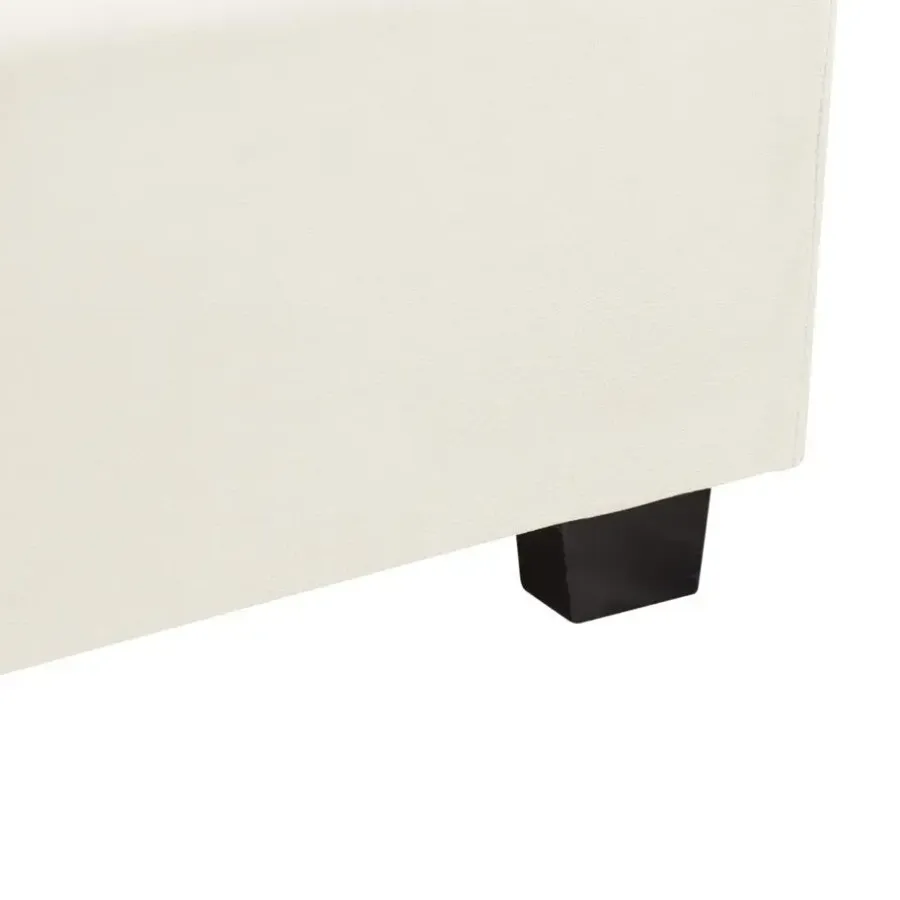 Beliani VINCENNES - Bed - Gebroken wit - 140 x 200 cm - Fluweel