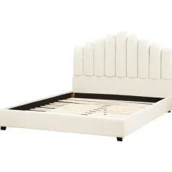 Beliani VINCENNES - Bed - Gebroken wit - 140 x 200 cm - Fluweel
