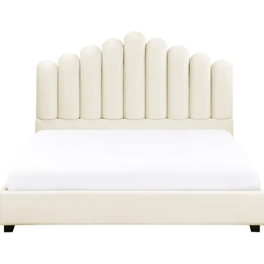 Beliani VINCENNES - Bed - Gebroken wit - 140 x 200 cm - Fluweel