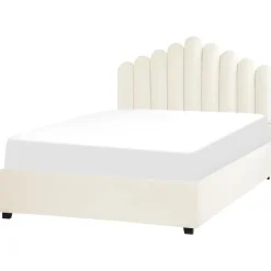 Beliani VINCENNES - Bed met opbergruimte - Wit - 140 x 200 cm - Fluweel