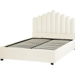 Beliani VINCENNES - Bed met opbergruimte - Wit - 140 x 200 cm - Fluweel