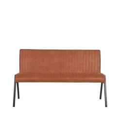 LABEL51 Vine Interior Eetkamerbank Paisley Cognac Microvezel 145x62x86
