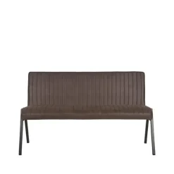 Eetkamerbanken-LABEL51 Vine Interior Eetkamerbank Paisley Antraciet Microvezel 145x62x86