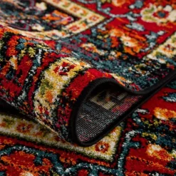 Muratap Vintage Marrakech Vloerkleed Zwart / Multi Laagpolig - 160x230 CM