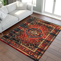 Muratap Vintage Marrakech Vloerkleed Zwart / Multi Laagpolig - 160x230 CM
