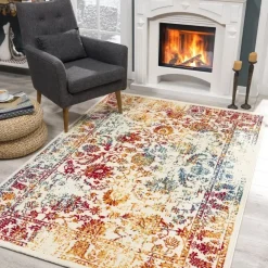 Vloerkleden|Laagpolige Vloerkleden-Muratap Vintage Van Gogh Vloerkleed Multi Laagpolig - 140x200 CM