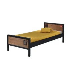 Kinderbedden-Vipack bed Alex - bruin/zwart - 75x96,5x209 cm