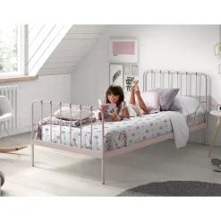 Kinderbedden-Vipack bed Alice - roze - 90x200 cm
