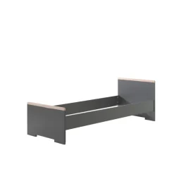 Kinderbedden-Vipack bed Londen - antraciet - 90x200 cm