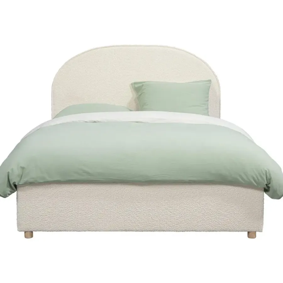 2-Persoons Bedden|Twijfelaars-Vipack bed Moon met opbergruimte - wit - 140x200 cm