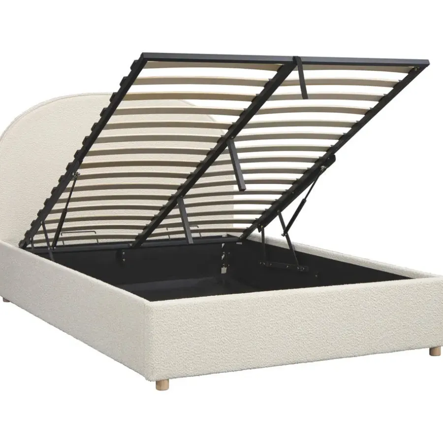 2-Persoons Bedden|Twijfelaars-Vipack bed Moon met opbergruimte - wit - 140x200 cm