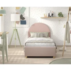 Leen Bakker Vipack bed Moon met opbergruimte - roze - 90x200 cm