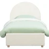 Kinderbedden|1-Persoons Bedden-Vipack bed Moon met opbergruimte - wit - 90x200 cm