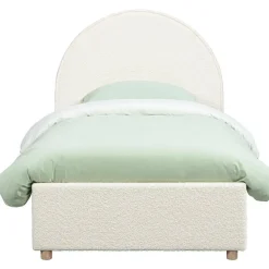 Kinderbedden|1-Persoons Bedden-Vipack bed Moon met opbergruimte - wit - 90x200 cm