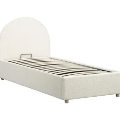 Kinderbedden|1-Persoons Bedden-Vipack bed Moon met opbergruimte - wit - 90x200 cm