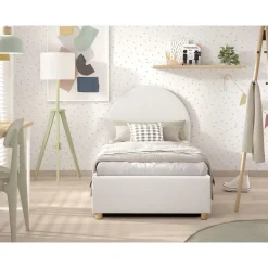 Kinderbedden|1-Persoons Bedden-Vipack bed Moon met opbergruimte - wit - 90x200 cm