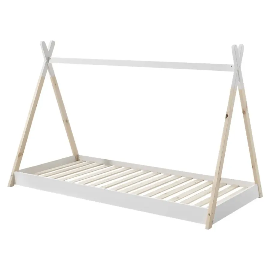 Vipack Bed Tipi - wit/naturel - 90x200 cm