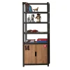 Boekenkasten|Boekenkasten-Vipack boekenkast Alex - bruin/zwart - 200x80x40 cm