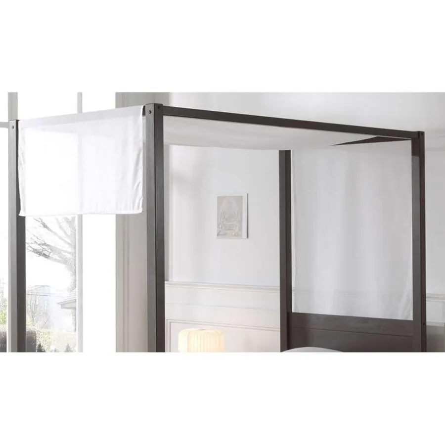 Kinderbedden-Vipack canvas Pino hemelbed - wit - 205x85x195 cm