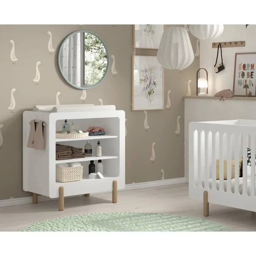 Ladekasten|Ladekasten-Leen Bakker Vipack commode Smile - 95x57x88 cm - wit