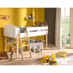 Vipack halfhoogslaper Kiddy - wit - 204,4x129,4x120 cm