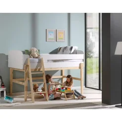 Vipack halfhoogslaper Kiddy - wit - 204,4x129,4x120 cm
