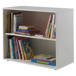 Kinderbedden-Vipack halfhoogslaper Pino met bureau en boekenkast - wit - 114x105,4x209,4 cm