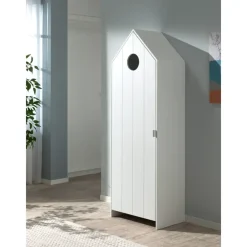Vipack kledingkast Casimi 1 deurs - wit - 171,5x57,6x37 cm