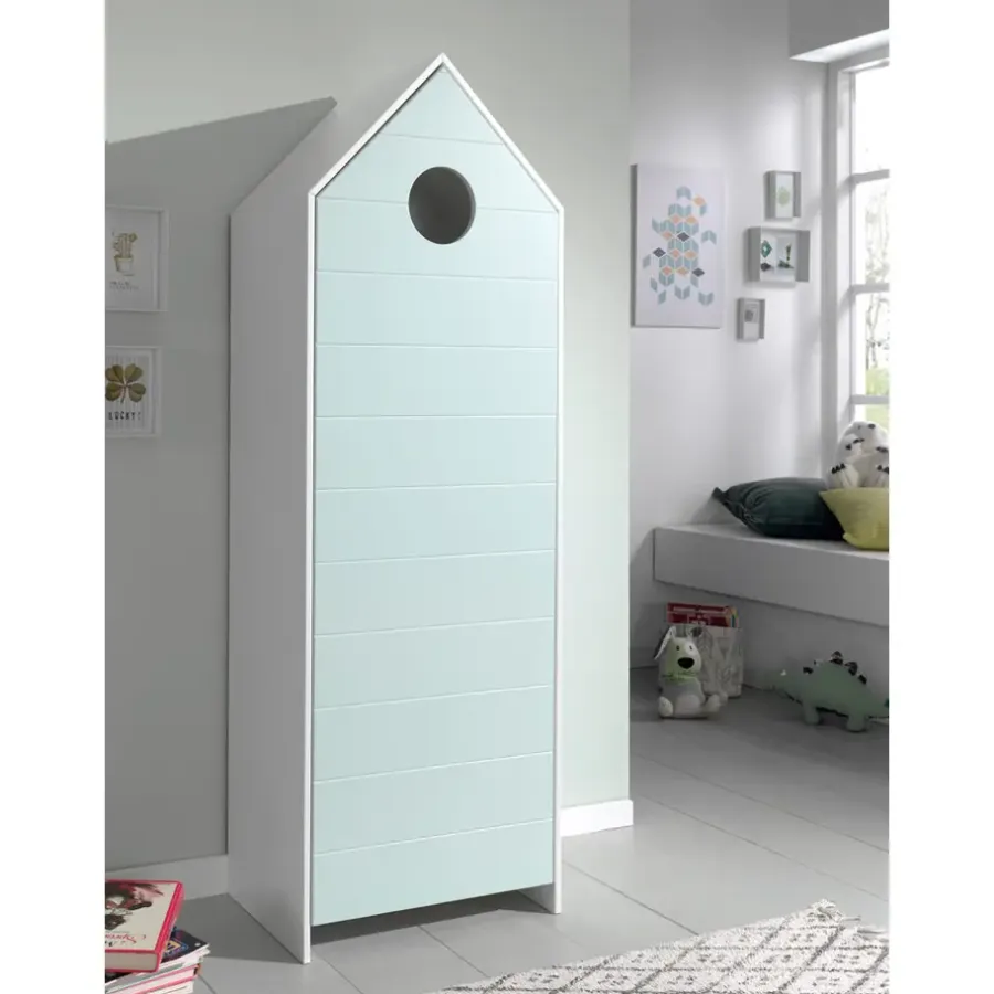 Kledingkasten|Kledingkasten-Vipack kledingkast Casimi 1 deurs - mint - 171,5x57,6x37 cm