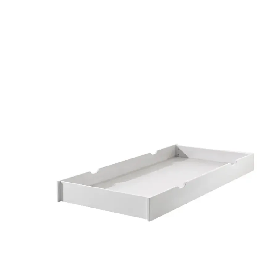 Vipack rolbed Erik op wielen - wit - 18,5x94x199 cm