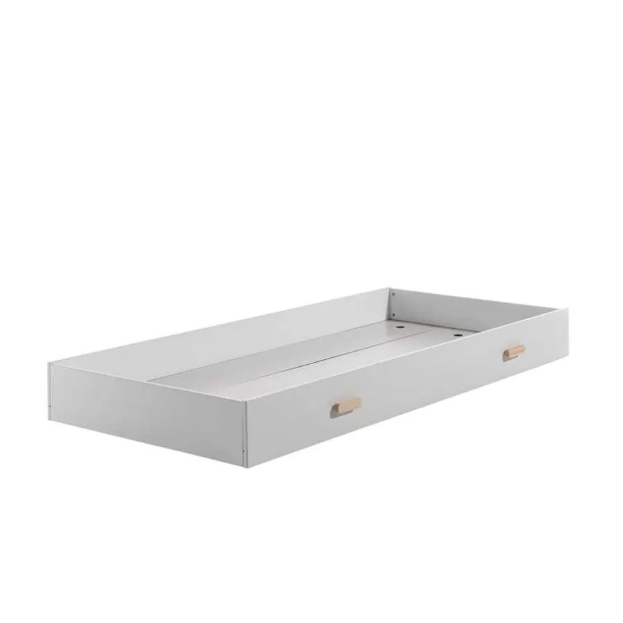 Vipack rolbed Kiddy - wit - 194x94x20 cm