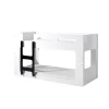 Kinderbedden-Vipack stapelbed Luca - wit/zwart - 210x90,4x106,8 cm