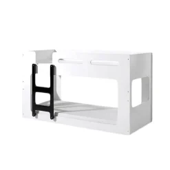 Kinderbedden-Vipack stapelbed Luca - wit/zwart - 210x90,4x106,8 cm