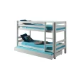 Kinderbedden-Vipack stapelbed Pino met onderbed - wit - 140x103x208 cm