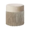 Beliani VIRGINIA - Poef - Beige - 36 cm - Fluweel