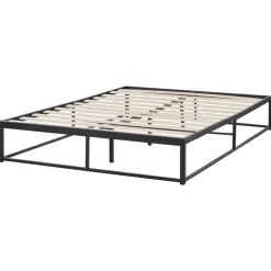 Beliani VIRY - Tweepersoonsbed - Zwart - 140 x 200 cm - Metaal