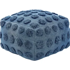 Poefen-Beliani VISHVI - Poef - Blauw - Katoen