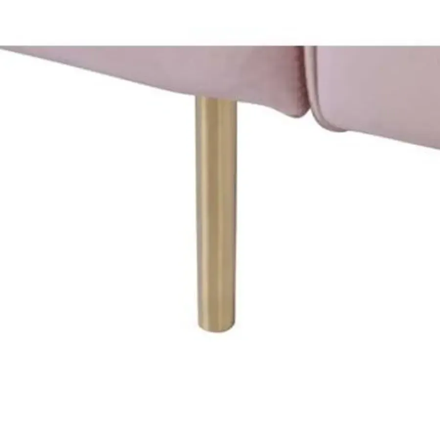 Beliani VISNES - Slaapbank 3-zits - Roze - Fluweel