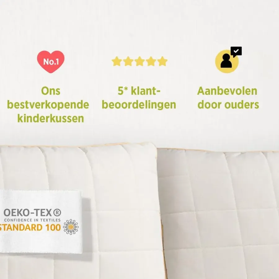 Hoofdkussens-Vitapur Peuter Hoofdkussen - Kinder hoofdkussen 40x60 cm
