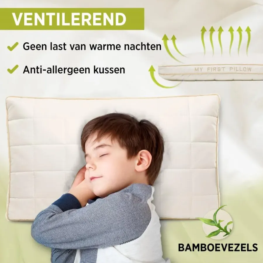 Hoofdkussens-Vitapur Peuter Hoofdkussen - Kinder hoofdkussen 40x60 cm