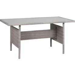 Beliani VITERBO - Loungeset voor 8 - Grijs - PE rotan