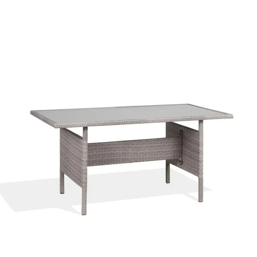 Beliani VITERBO - Loungeset voor 8 - Grijs - PE rotan