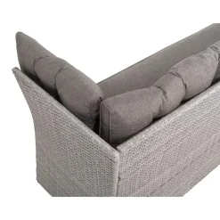 Beliani VITERBO - Loungeset voor 8 - Grijs - PE rotan